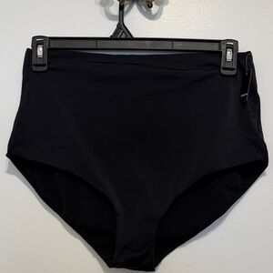 torrid Black High Rise Flat Front Swim Bottoms